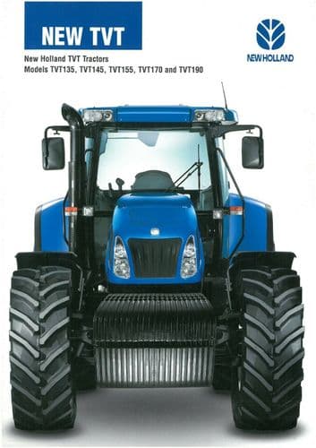 New Holland Tractor TVT - TVT135 TVT145 TVT155 TVT170 & TVT190 Brochure