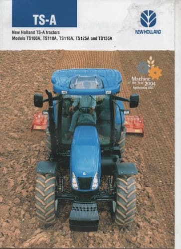 New Holland TS-A Series Tractor : Models TS100A TS110A TS115A TS125A and TS135A Brochure
