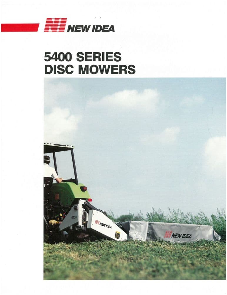 New Idea Disc Mower 5406 5407 5408 5409 Brochure