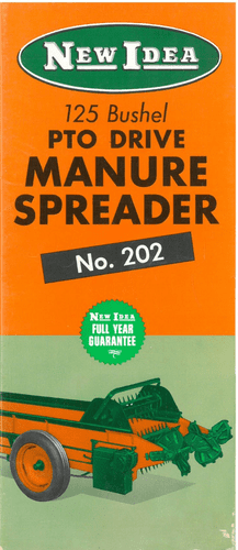 New Idea Manure Spreader PTO Drive 202 Brochure