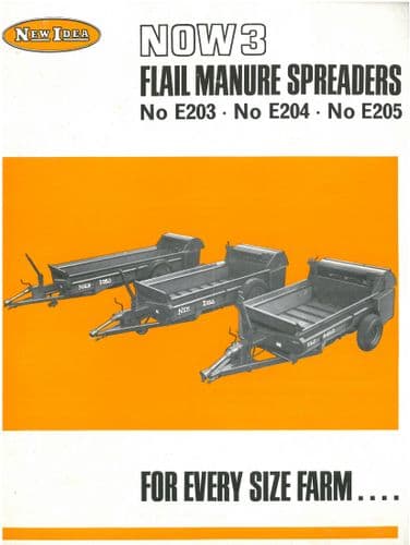New Idea Manure Spreaders E203, E204, E205 Brochure