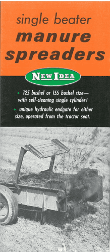 New Idea Single Beater Manure Spreader 208 & 210 Brochure