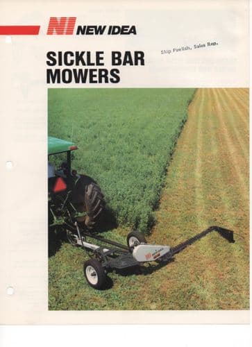 NI New Idea Sickle Bar Mowers Brochure