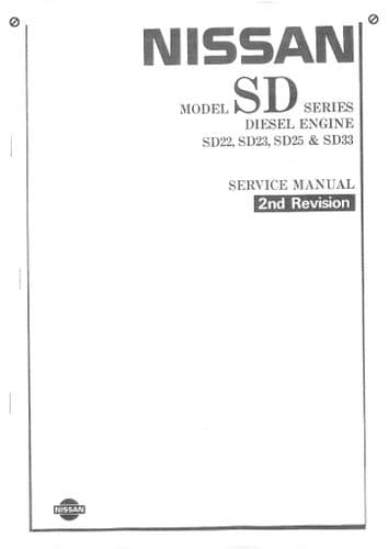 Nissan Diesel Engine SD22 SD23 SD25 SD33 Workshop Service Repair Manual
