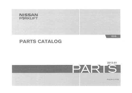 Nissan Forklift 1D1S Parts Manual