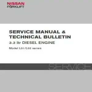 Nissan  Forklift Truck L02UCS L02UCU L02UCV L02UPV  3.3 Diesel Engine Workshop Manual