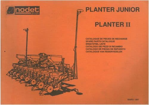 Nodet Gougis Planter Junior Planter II Parts Manual