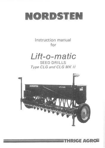 Nordsten Seed Drill CLG & CLG MkII Operators Manual