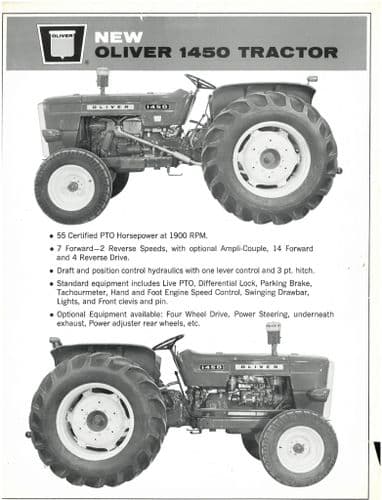 Oliver Tractor 1450 Brochure -
