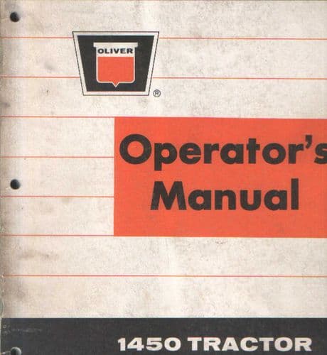Oliver Tractor 1450 Operators Manual