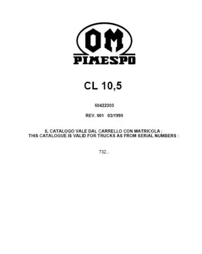 OM Pimespo CL 10, 5 Parts Manual