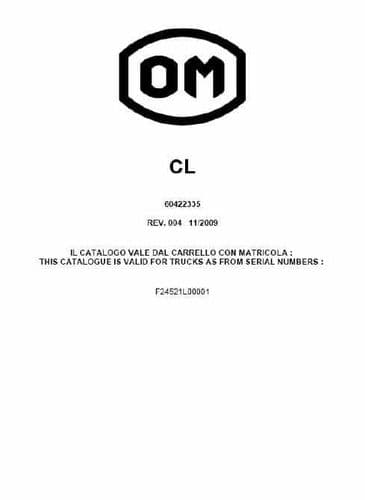 OM Pimespo CL Parts Manual