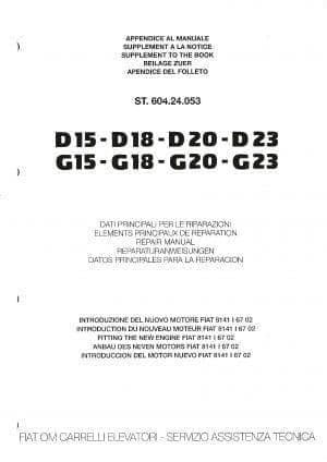 OM Pimespo  D15 D18 D20 D23 G15 G18 G20 G23 Workshop Manual