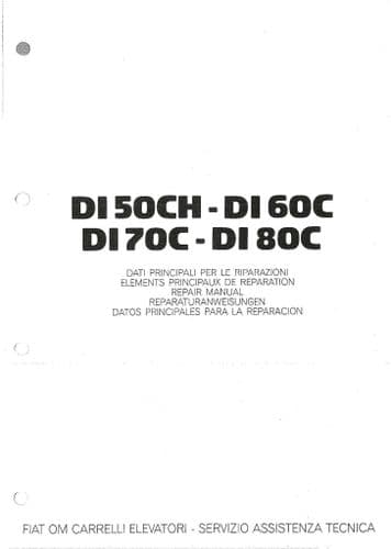 OM Pimespo DI50CH DI60C DI70C DI80C Workshop Manual