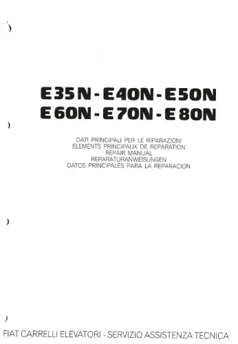 OM Pimespo Forklift Truck E35N, E40N, E50N, E60N, E70N, E80N Workshop Manual