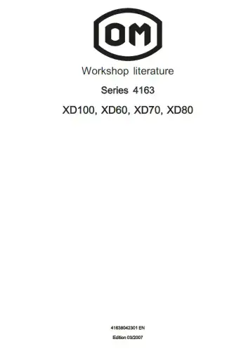 OM Pimespo XD100 XD60 XD70 XD80 Workshop Manual