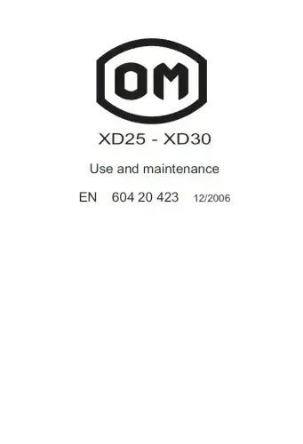 OM Pimespo XD25 XD30 Operators Manual