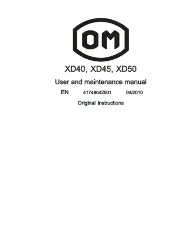 OM Pimespo XD40 XD45 XD50 Operators Manual