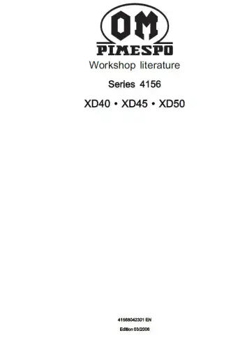 OM Pimespo XD40 XD45 XD50 Workshop Manual