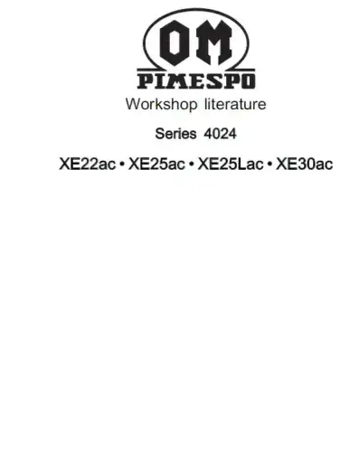 OM Pimespo XE22ac XE25ac XE25Lac XE30ac Workshop Manual