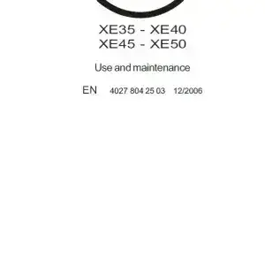 OM Pimespo XE35/ XE40/ XE45/ XE50 Operators Manual