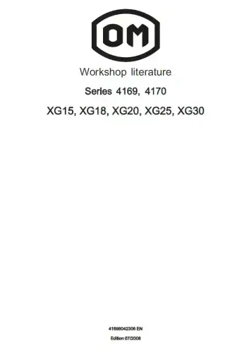 OM Pimespo XG15 XG18 XG20 XG25 XG30 Workshop Manual