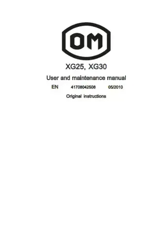 OM Pimespo XG25 X30 Operators Manual
