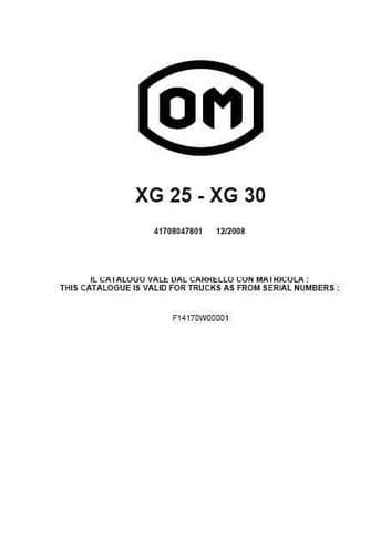 OM Pimespo XG25 X30 Parts Manual
