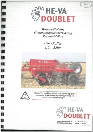 Opico Cultivator Ceevator Rolavator Operators Manual & Parts List