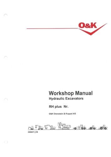 Orenstein & Koppel Hydraulic Excavator RH Plus RH5.6E RH5.6LC Workshop Service Manual  O&K