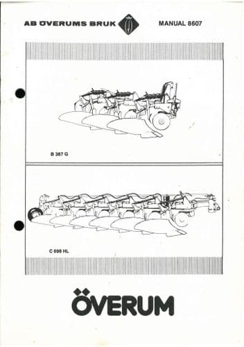 Overum Plough BT & CT Operators Manual - Mounted and Semi-Mounted