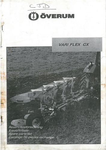 Overum Plough Vari Flex CX Parts Manual