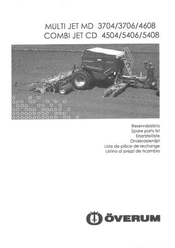 Overum Seed Drill Combi Jet CD 5404 5406 5408 Parts Manual