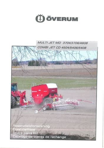 Overum Seed Drill Multi Jet MD 3704 3706 4608 Combi Jet CD 4504 4506 4508 Parts Manual