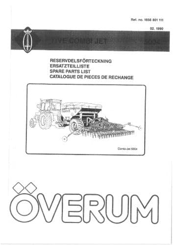 Overum Seed Drill Tive Combi Jet 5004 Parts Manual