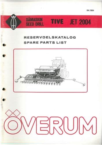 Overum Tive Jet Seed Drill 2004  Parts Manual