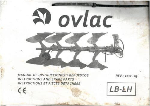 Ovlac Ploughs LB-LH Operators & Parts Manual