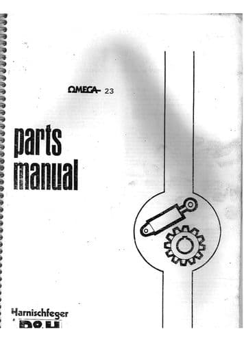 P&H Crane Omega 23 Parts Manual