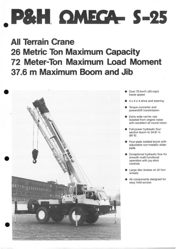 P&H Crane Omega S25 Brochure - S-25