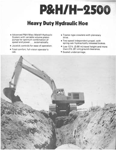 P&H Hydraulic Excavator H-2500 Brochure - H2500