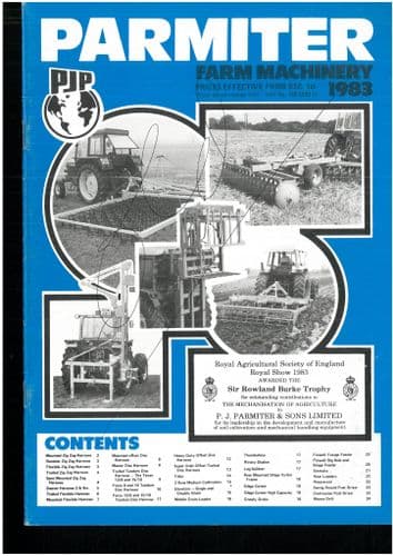 Parmiter Farm Machinery Dec 1st 1983 Brochure with Prices - Harrows, Roller, Slasher