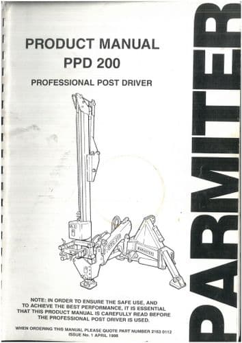 Parmiter Professional Post Driver PPD200 Operators and Parts List