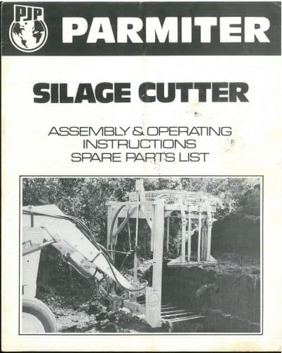 Parmiter Silage Cutter Operators Manual with Parts List