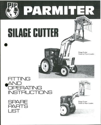 Parmiter Silage Cutter -  Operators Manual with Parts List
