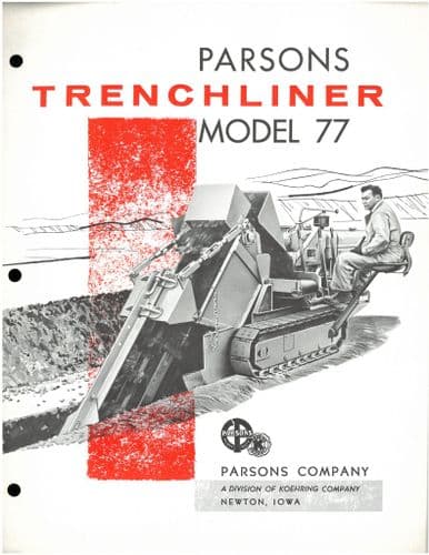 Parsons Trencher 77 Trenchliner Brochure