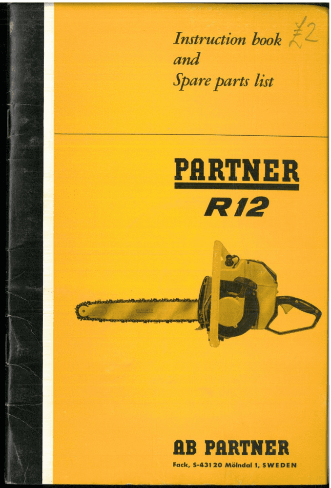Partner Chain Saw R12 Operators & Parts Manual