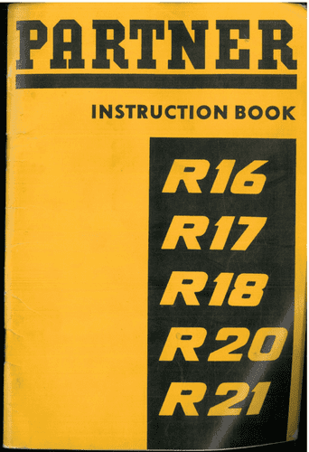 Partner Chain Saw R16 R17 R18 R20 R21 Operators Manual