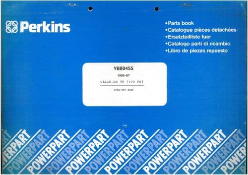 Perkins Diesel Engine 1006-6T Claas Parts Manual