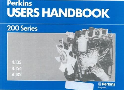 Perkins Diesel Engine 200 Series - 4.135 4.154 4.182 Operators Manual