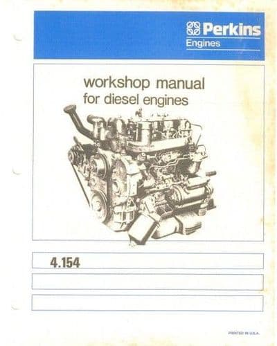 Perkins Diesel Engine 4.154 Workshop Service Manual